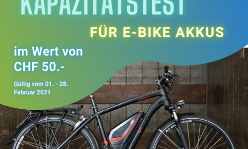 Gratis Kapazitätstest für E-Bike Akkus